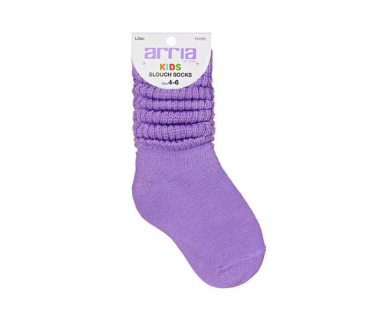 Arria By Kiss Kids Slouch Socks Size 4-6 - Lilac