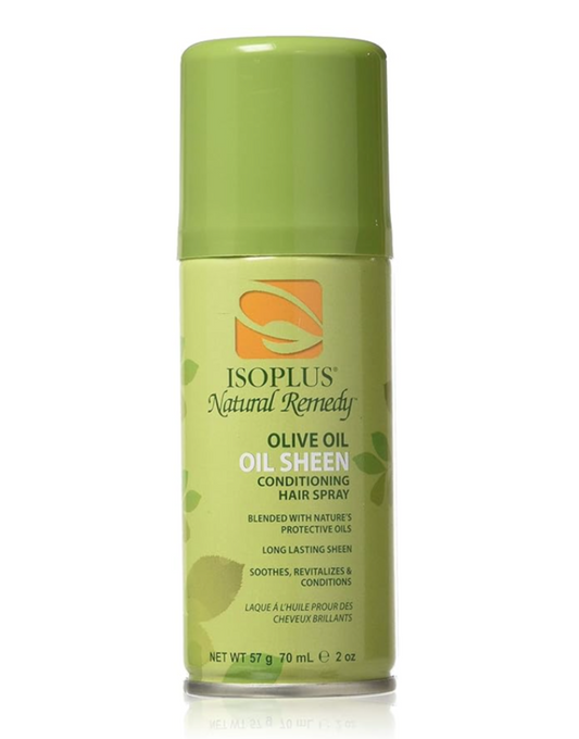 ISOPLUS Natural Remedy Olive Oil Oil Sheen Condtioning Hair Spray  - 2 oz