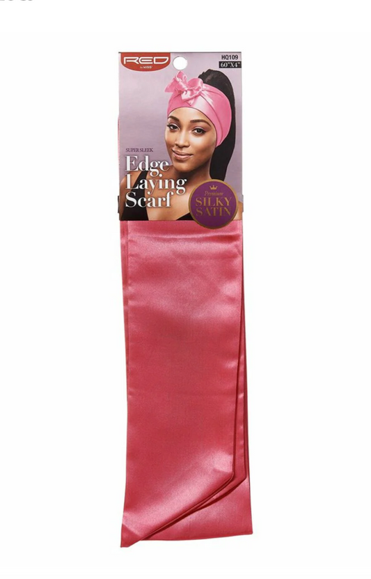 Red Edge Laying Scarf - 60"X4"