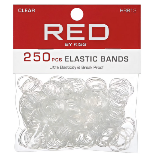Red By Kiss Elastic Bands - 250 Pcs 1-3/4" - Clear