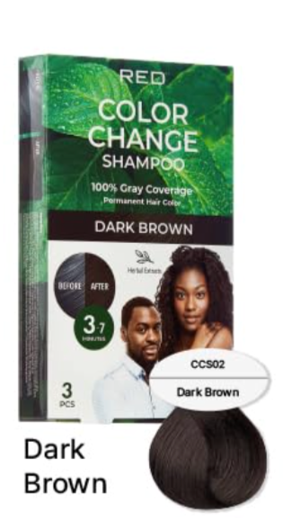 Red Color Change Shampoo - Dark Brown |3 pcs |