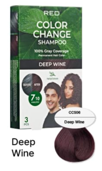 Red Color Change Shampoo - Deep Wine |3 pcs |