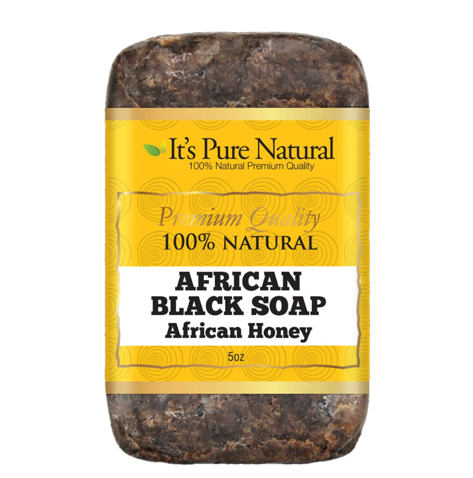 It's Pure Natural African Black Soap (african honey) - 5oz