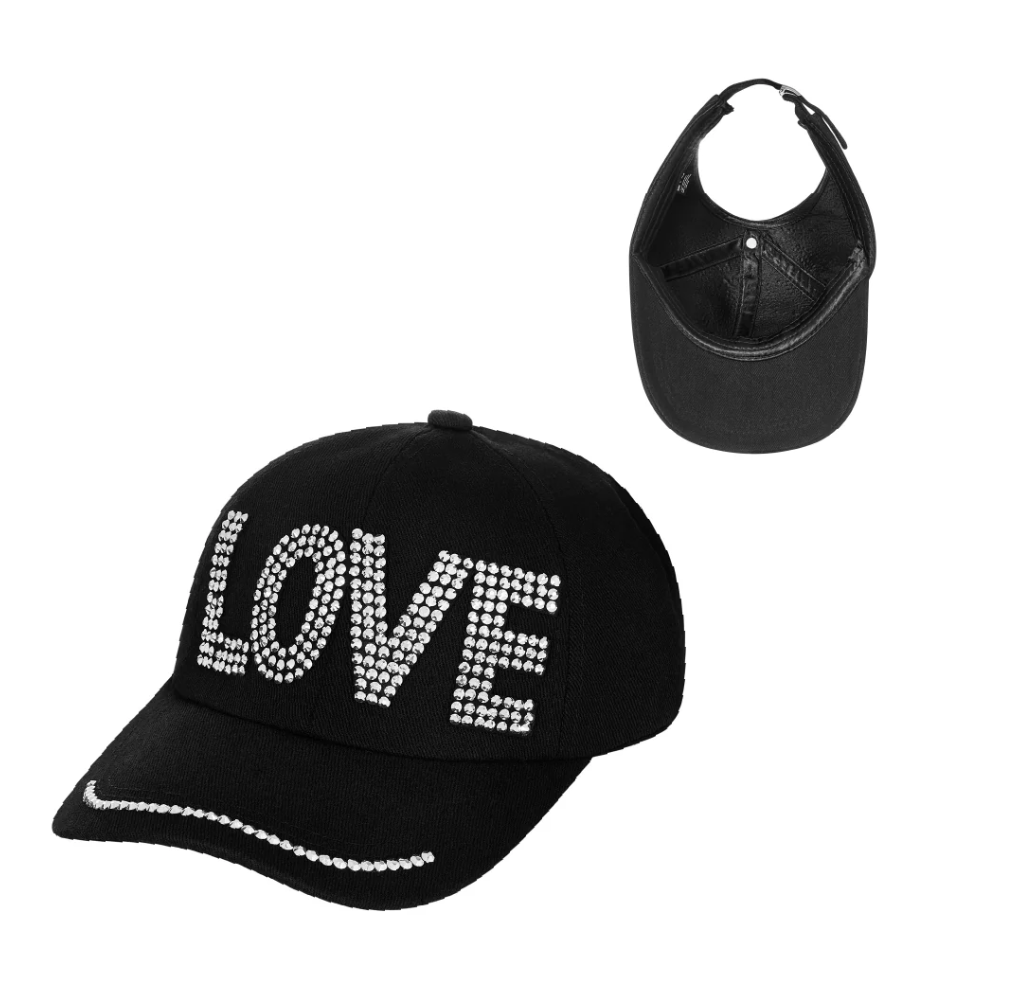Arria Satin Lined Baseball Caps (Bold Stud Backless) (LOVE)