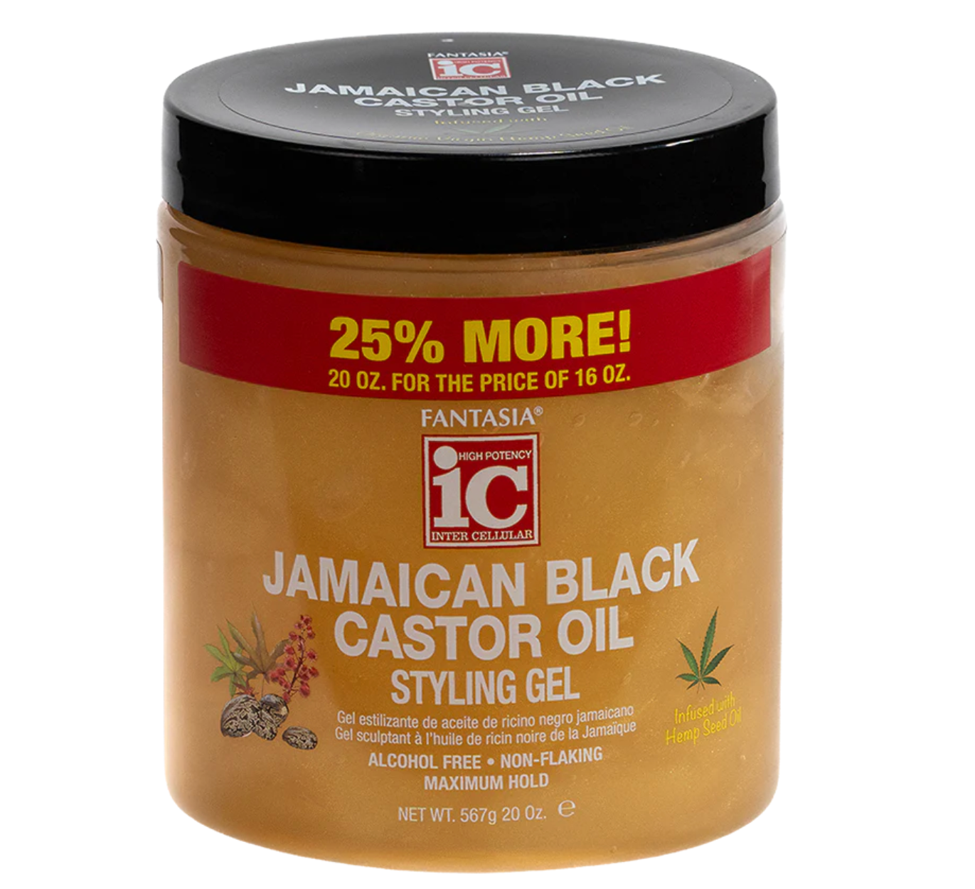 Fantasia Jamaican Black Castor Oil styling Gel - 20 oz