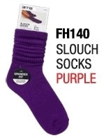 Red Slouch Socks Size 6-8 (Purple)