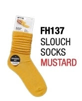 Red Slouch Socks Size 6-8 (Mustard )