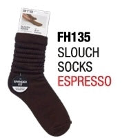 Red Slouch Socks Size 9-11 (Espresso)