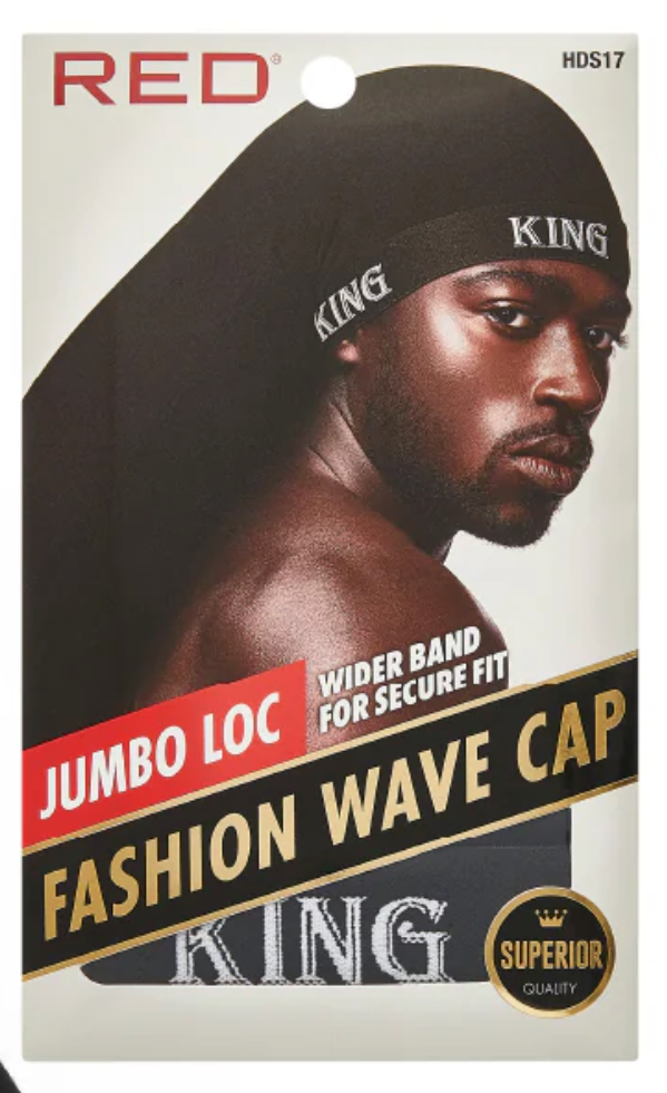 RED Fashion Wave Cap (Jumbo loc) (black) (Grey)