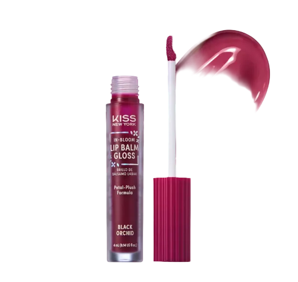 Kiss New York In-Bloom Lip Balm Gloss (black orchid)