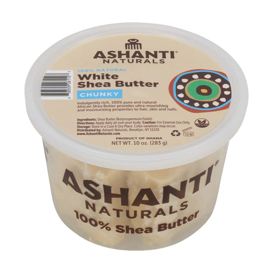 Ashanti Naturals 100% Natural White Shea Butter Chunky - 10 oz