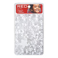 Red By Kiss Regular Hair Beads - 1,000 Pcs (Clear and White)
