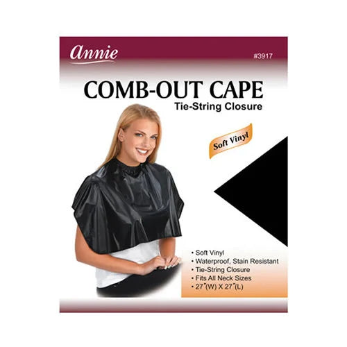 Annie Comb-Out Cape (Tie String Closure) - Soft vinyl