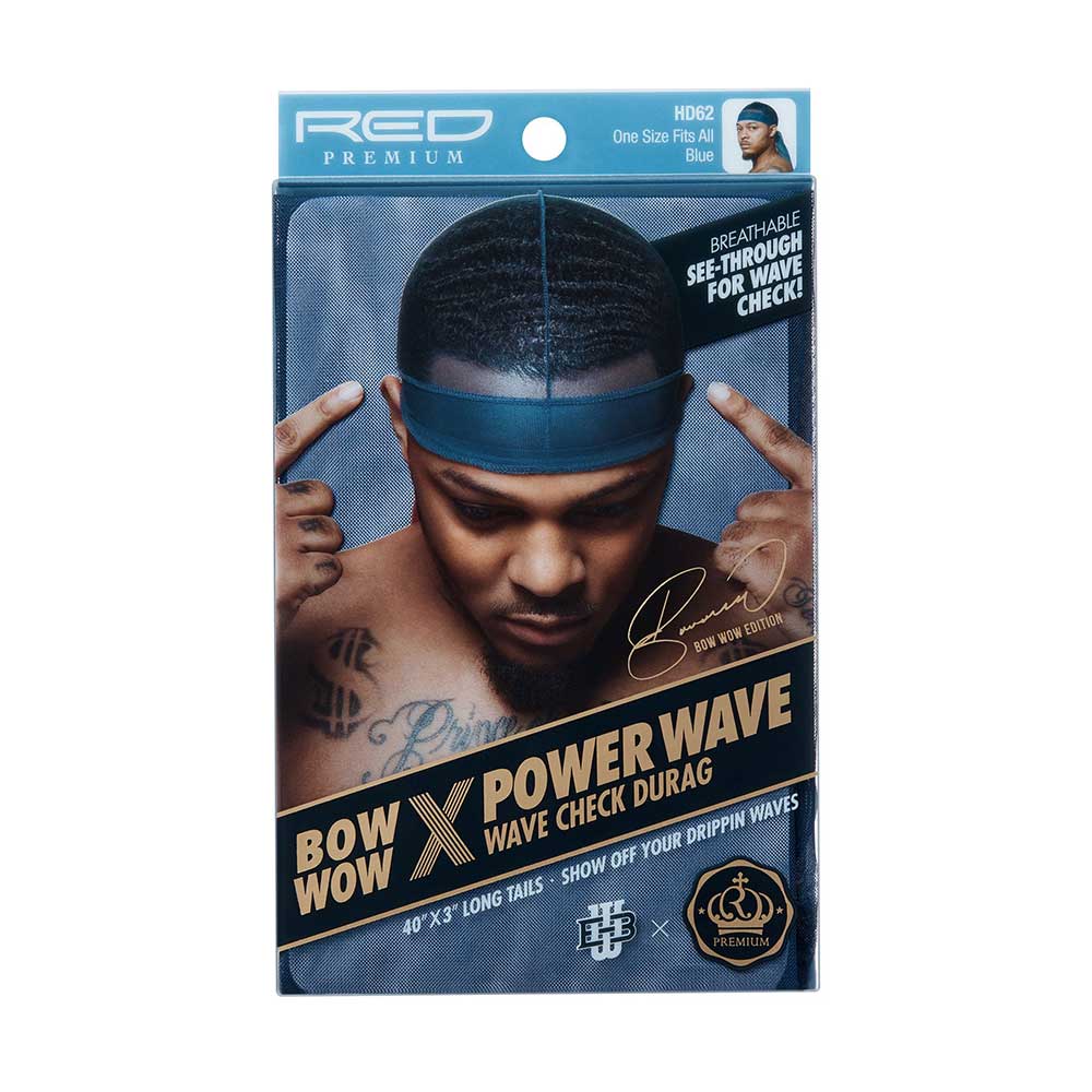 Red Premium Bow Wow X Power Wave Wave Check Durag