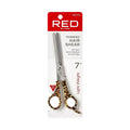 Red Thinning Hair Shear 7" Lightweight