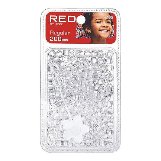 Red By Kiss Regular Hair Beads - 200 Pcs (Clear)