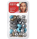 Red By Kiss Luxury Metal Hair Beads - 32 pcs