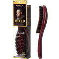 Red Premium 2 Bristles in 1 Mixed Boar Brush X Bow Wow Curved Wave - BR03