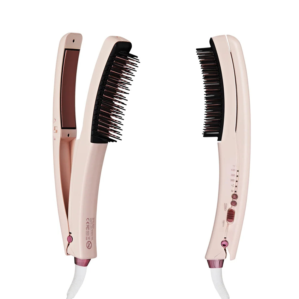 Mavie 2 in 1 Hair Straightener & Brush Hair Styler