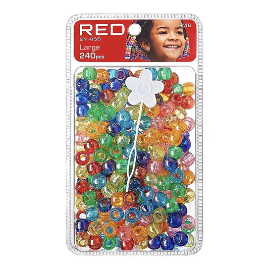 Red By Kiss Large Hair Beads - 240 Pcs (Color Assorted)