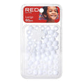 Red By Kiss Large Hair Beads - 60 Pcs (white)