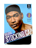 Red Deluxe Stocking Cap (Ultra Stretch Slip-Free) |2 Caps| - HDSO1 - Black