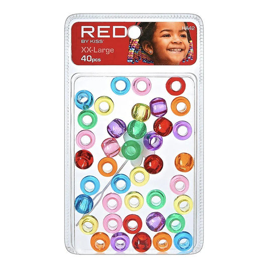 Red By Kiss XX-Large Hair Beads - 40 Pcs (Assorted)