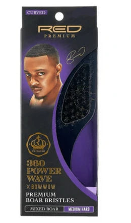 Red Premium 360 Power Wave X Bow Wow Premium Boar Bristles