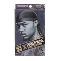 Red Premium Power Wave Velvet Luxe Durag ( Charcoal Grey )